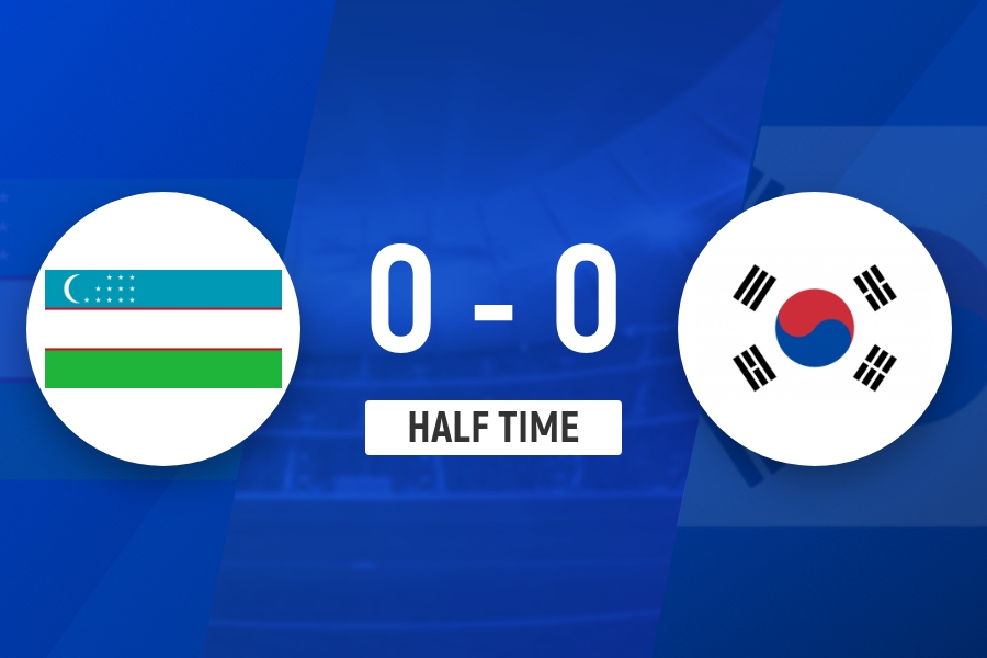 世俱杯下注-半场-朱马耶夫角球中框双方共1射正 韩国U23暂0-0乌兹别克斯坦U23